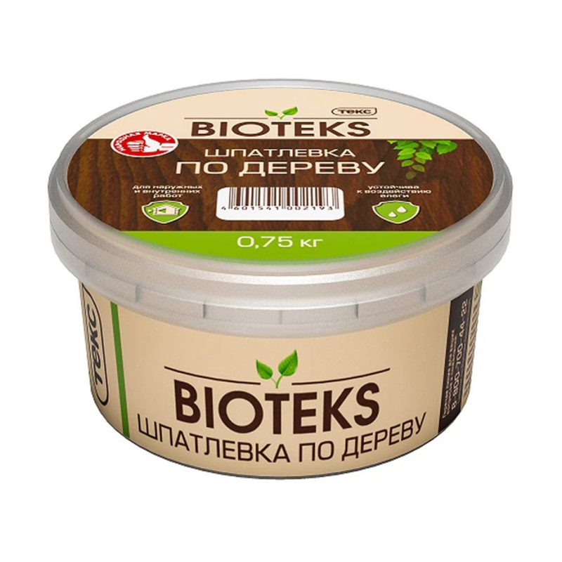 Шпаклевка по дереву Биотекс Профи белая 0,75 кг