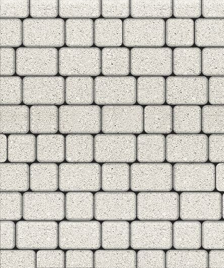 Тротуарная плитка ВЫБОР Классико гладкий Белый Верхний прокрас 60 мм