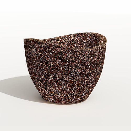 Вазон бетонный уличный Кадо большой  (фактура питерский гравий)