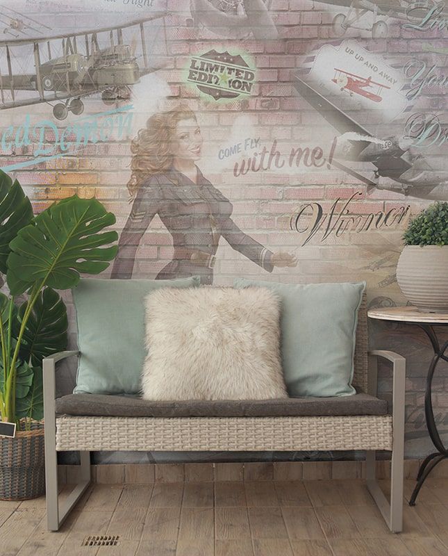 Фреска Графика Welcome home. Loft. Стена. ag0004