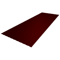 Профнастил C8 1.2x2 м цвет вишня RAL 3005