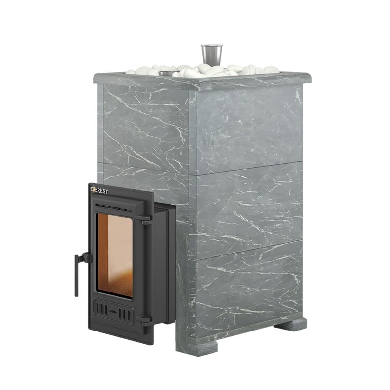 Печь для бани Эверест "Steam Master 24 ЧУГУН" Талькохлорит, S-40