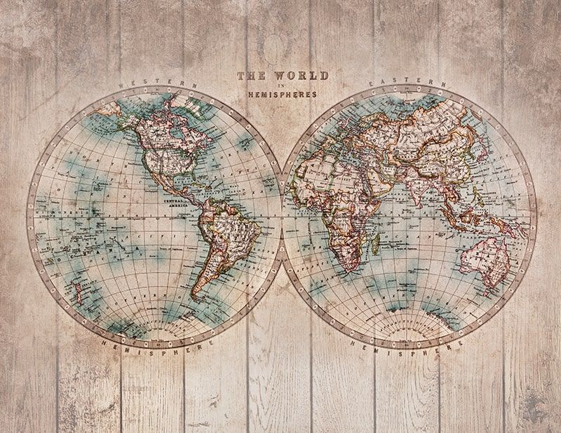 Фреска Графика Карта мира  12089