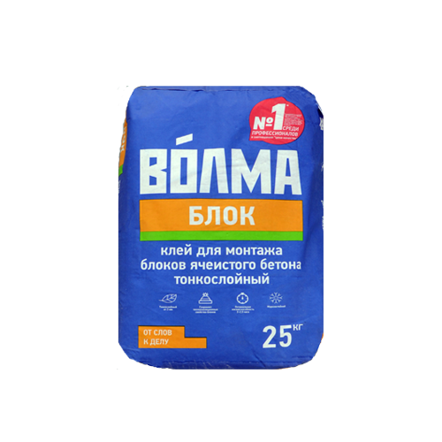 Клей для пеноблоков Волма Блок, 25кг