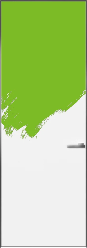 Межкомнатная дверь Модель 0 PI с кромкой матовый хром