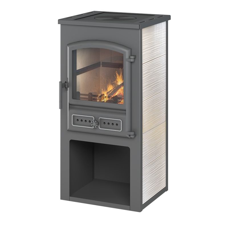 Камин ЭТНА (БКД) с плитой "Бежевый" Ø115мм