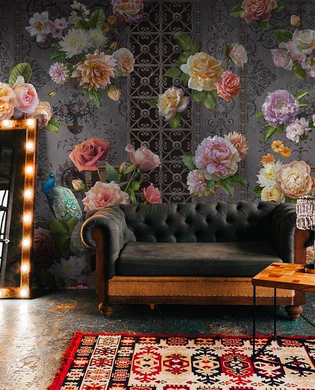 Фреска Графика Цветочный шик.  ag0136