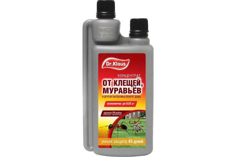 Dr.Klaus Концентрат от КЛЕЩЕЙ, МУРАВЬЕВ и других насекомых, флакон 250 мл
