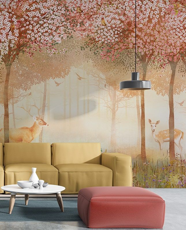 Фреска Графика Утро в лесу  ag0015