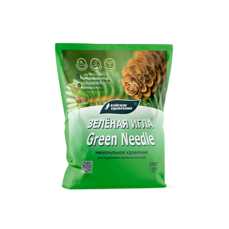 Водорастворимое минреральное удобрение "Зеленая игла" 100гр.