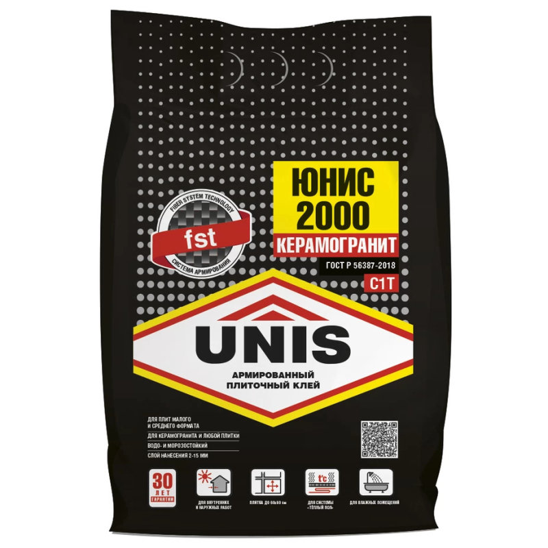 Клей для плитки и камня Unis 2000 класс С1 T 5 кг