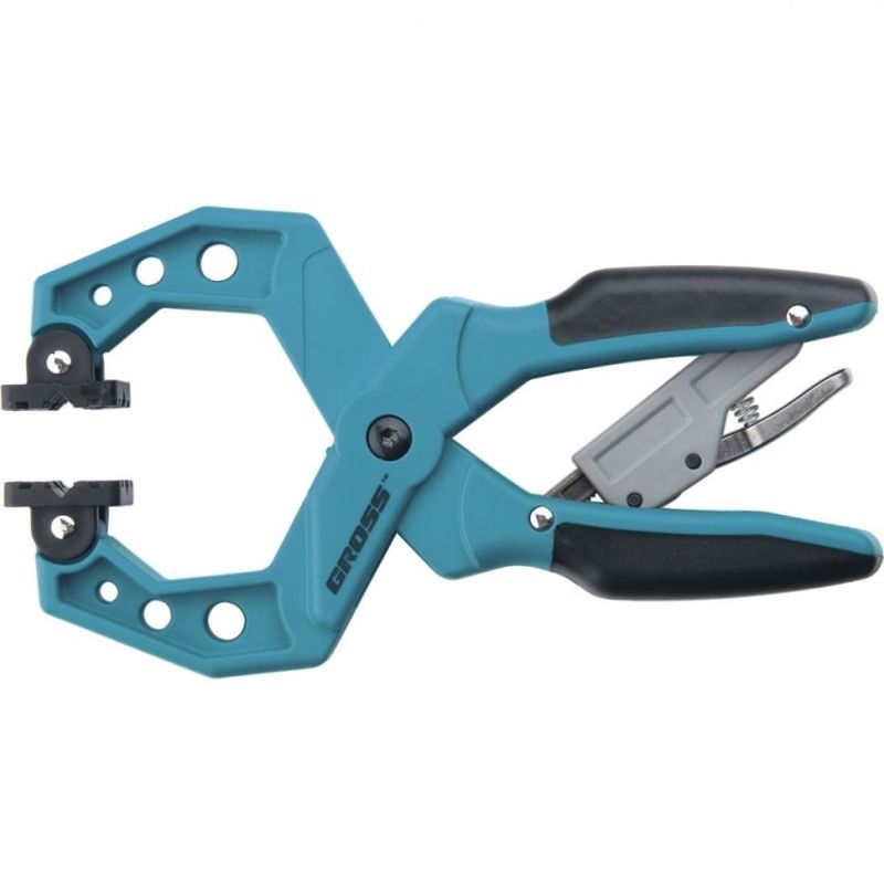 Струбцина клещеобразная, пластиковый корпус,храповый механизм жесткой фиксации,1-1/2"/38 мм// Gross