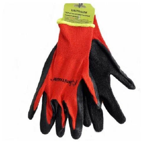 Перчатки Юнитраум П-Э с двойным каучукуовым рифленным покрытием 8М