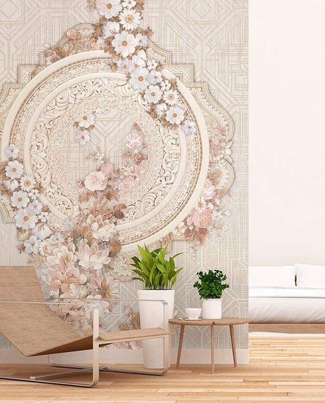 Фреска Графика Геометрия. Орнамент. Цветы. ag0293