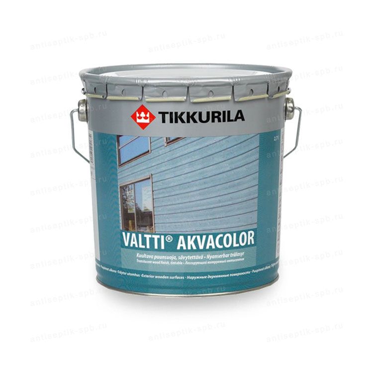 Лессирующий антисептик Tikkurila Valtti Akvacolor, 9 л