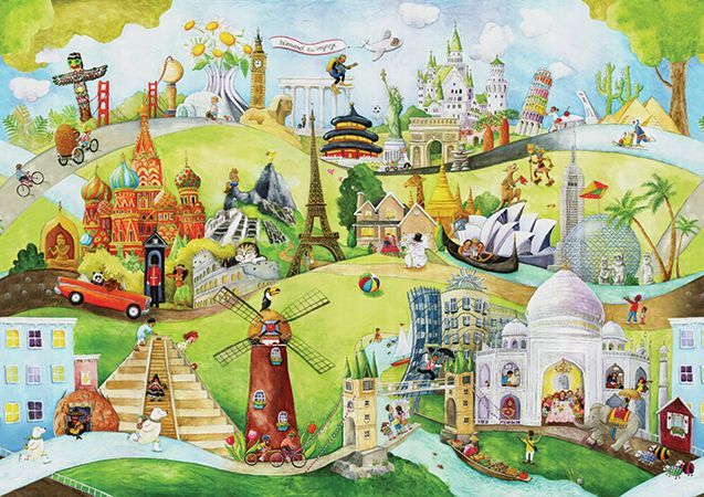 Фреска Сказочный город в сказочном мире