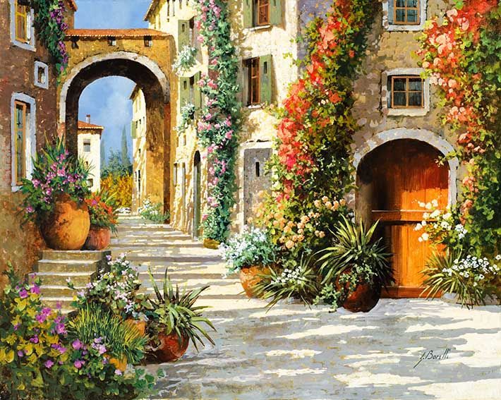 Фреска Лето в провинциальном городке