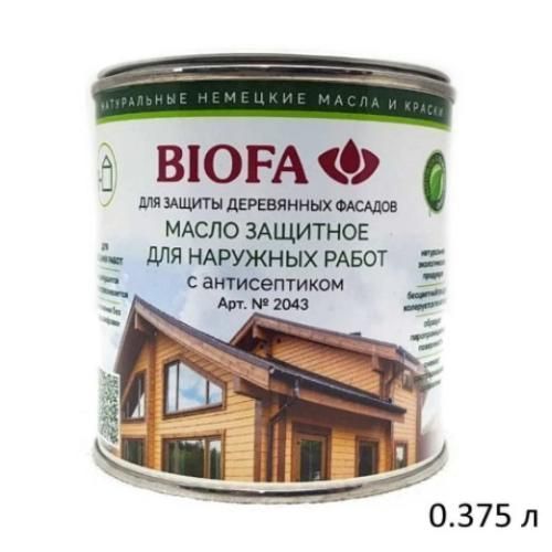 Масло защитное Biofa с антисептиком (Бесцветная база) 0,375 л