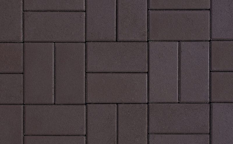 Плитка тротуарная ВЫБОР Прямоугольник гладкий Коричневый Верхний прокрас 60 мм