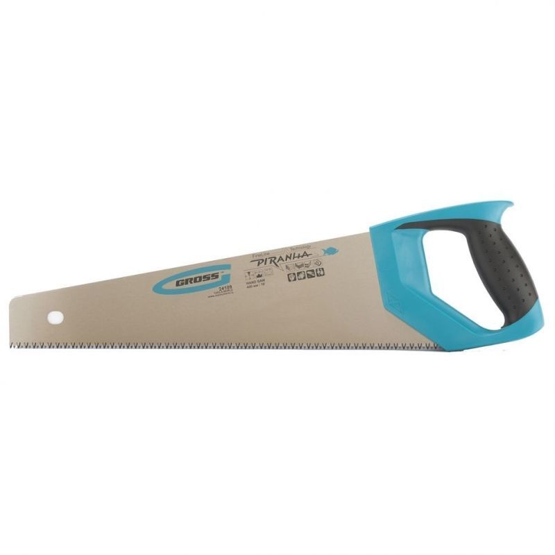 Ножовка по дереву PIRANHA, калений зуб 3D, 7-8TPI, 2-компонентная рукоятка, 400мм