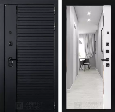 Входная дверь Пиано с зеркалом Панорама