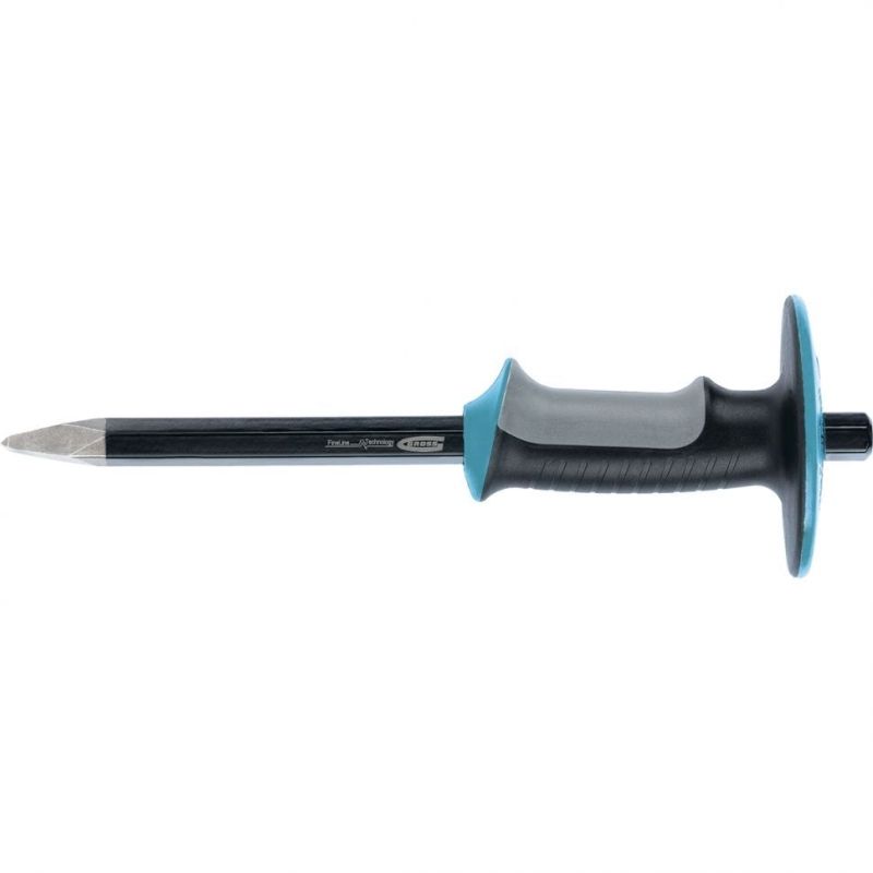 Зубило-керн, 305 мм, трехкомп. эргоном. рук-ка, защитный протектор,антикорроз.покрыт.// Gross