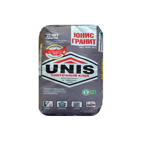 Плиточный клей Юнис гранит, 25кг