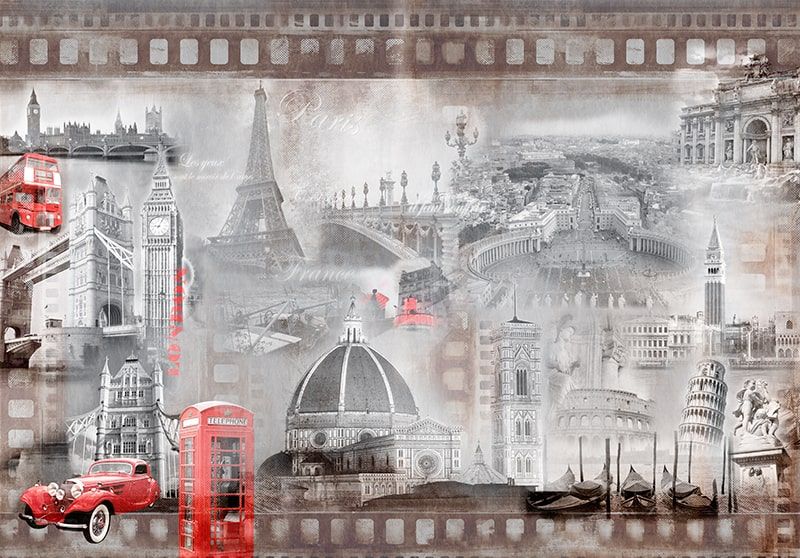 Фреска Графика Тур по Европе f1257