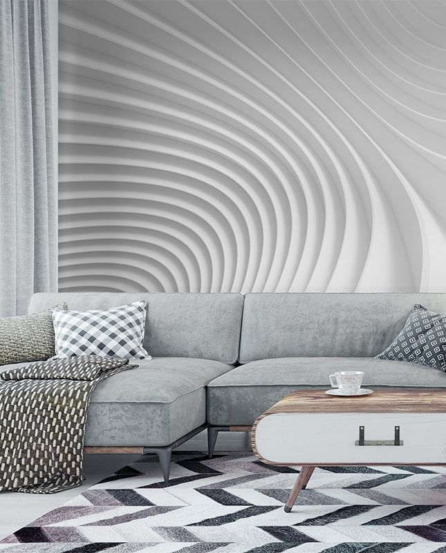 Фреска Графика Абстракция. Белые линии. ag0160