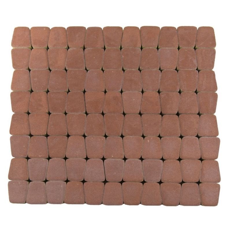 Тротуарная плитка BRAER Классико круговая Винный Верхний прокрас 60 мм