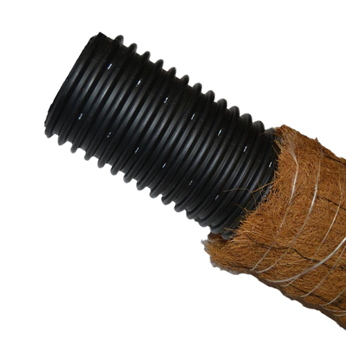 Труба дренажная O 110 мм гофрированная в фильтре кокосовая койра