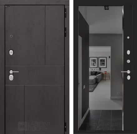 Входная дверь URBAN с зеркалом Панорама с тонировкой