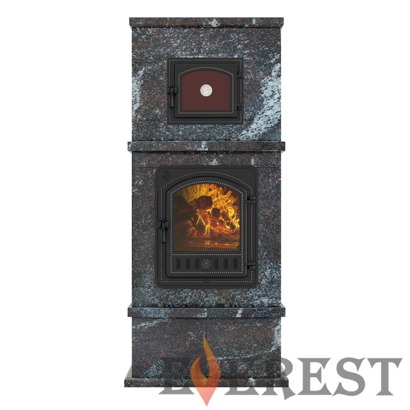 Печь-камин с духовкой EVEREST «KORELA» Амфиболит