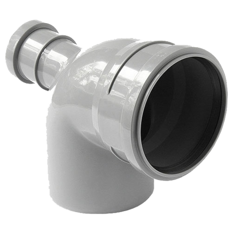 Отвод канализационный Ø 110 х 110 х 50 мм х 90° задний