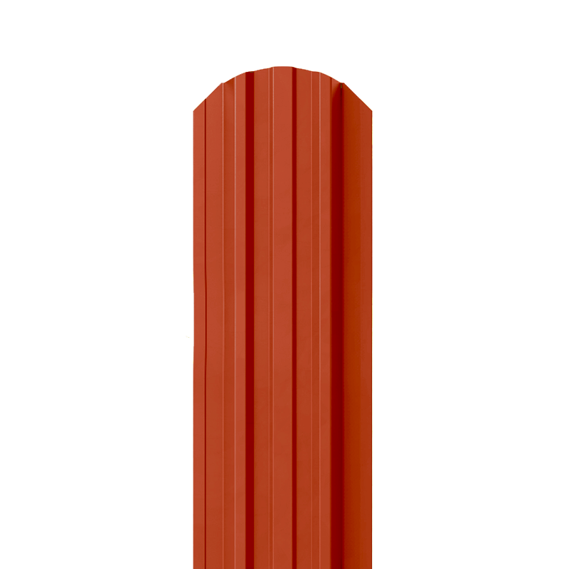 Металлический штакетник цвет Рубиново-красный Ral 3003 4 мм