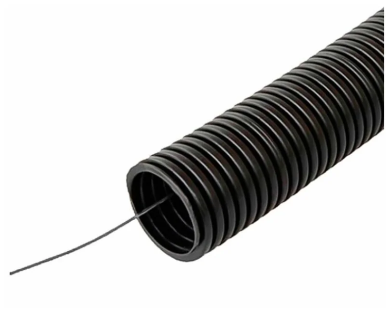 Труба гофрированная ПВХ черная с зондом (100 м) 16 мм DKC 91916