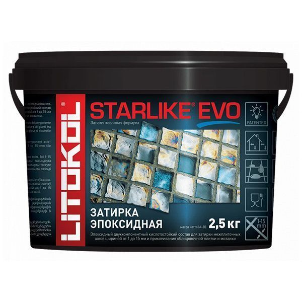 LITOKOL STARLIKE EVO двухкомпонентная затирка на эпоксидной основе S.400 verde salvia (2,5кг)