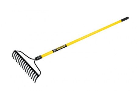 Грабли металлические 16 зубьев ручка фибергласс 136 см Truper 17885