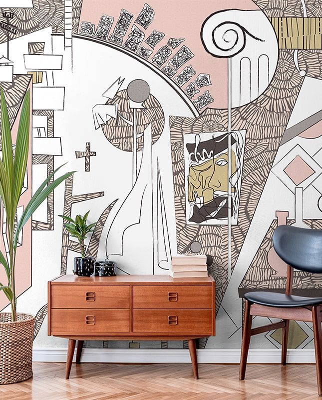 Фреска Графика Современное искусство. ag0108