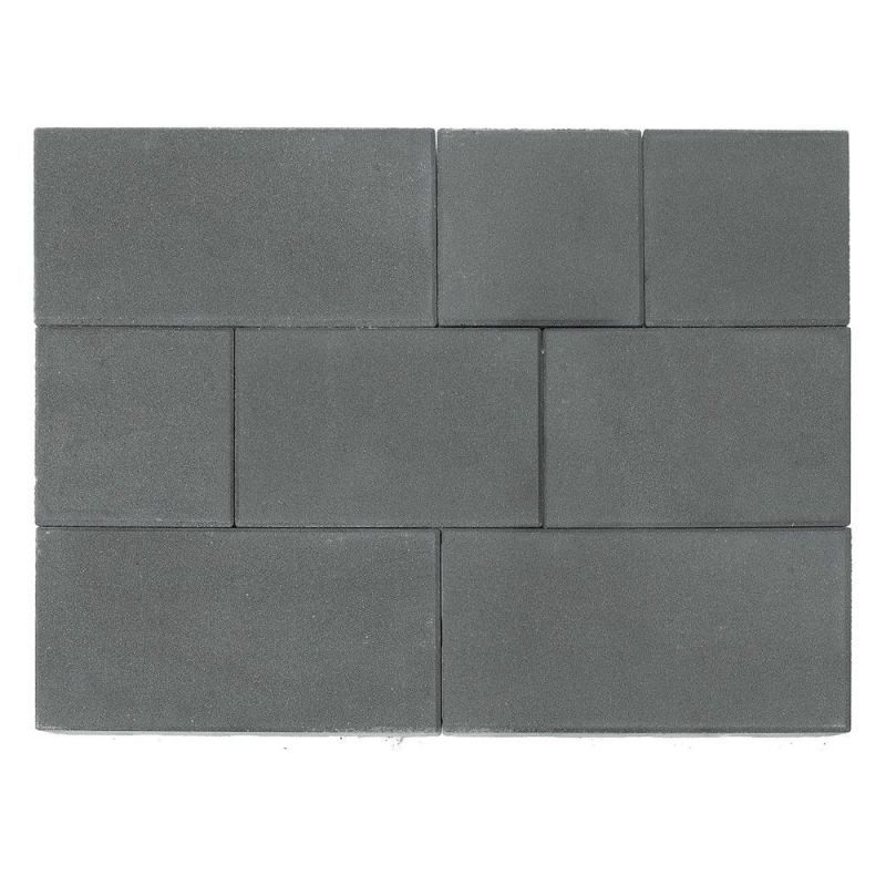 Тротуарная плитка BRAER Триада Серый Полный прокрас 60 мм