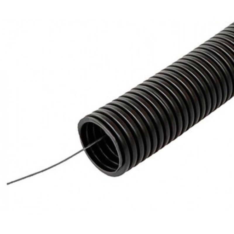 Труба гофрированная ПВХ черная с зондом (100 м) тяжелая 16 мм DKC 91516