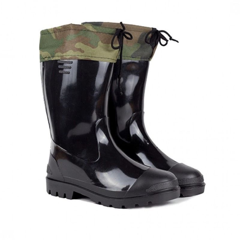 Сапоги резиновые из ПВХ с надставкой и чулком, размер 44