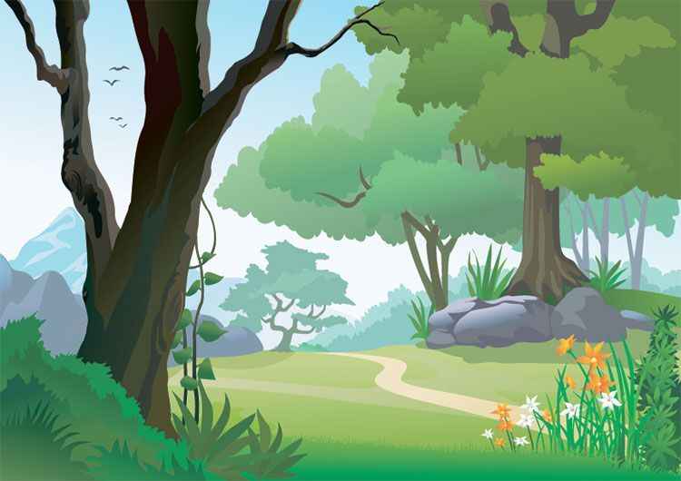 Фреска Тропинка в лесу