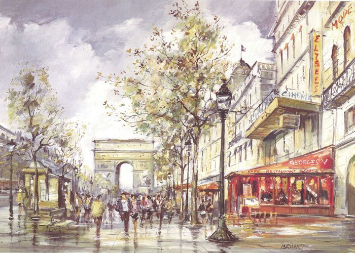 Фреска Живописная улочка Парижа