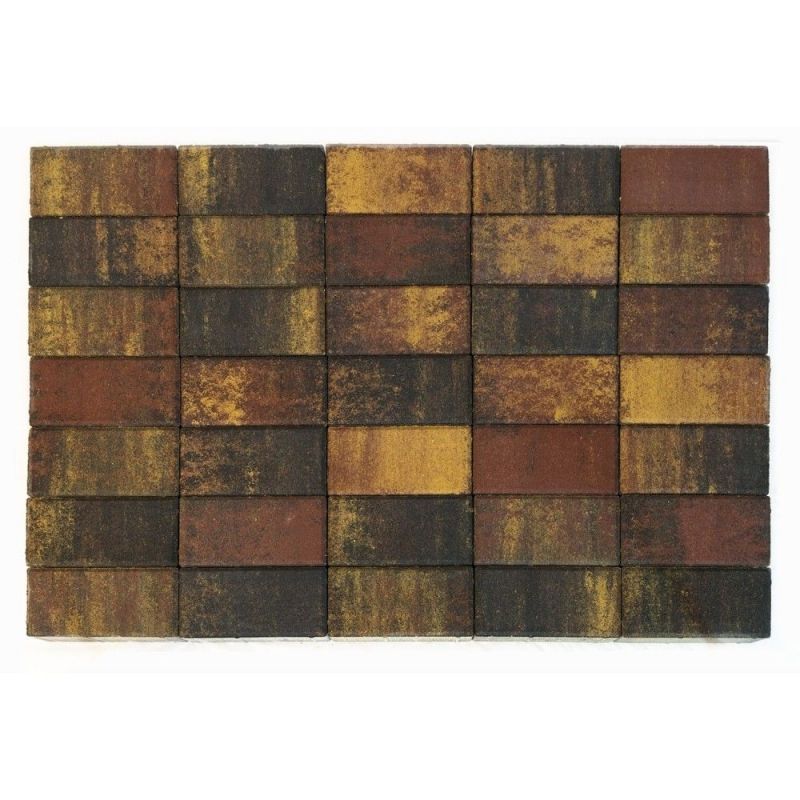 Тротуарная плитка BRAER Прямоугольник Мальва Верхний прокрас 40 мм