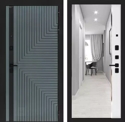 Входная дверь CREDOR с зеркалом Панорама