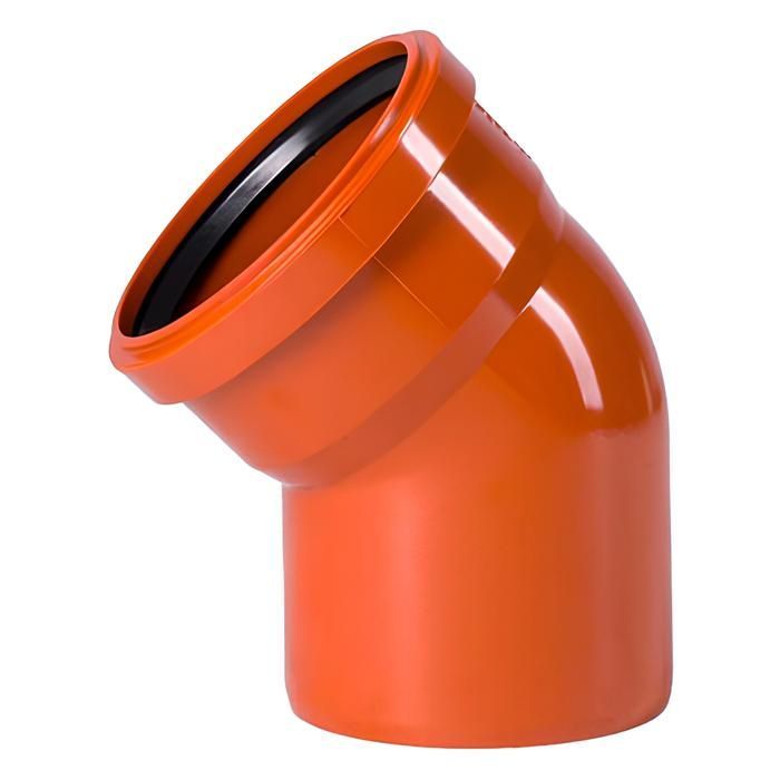 Отвод канализационный наружный Ø160 мм. 45°