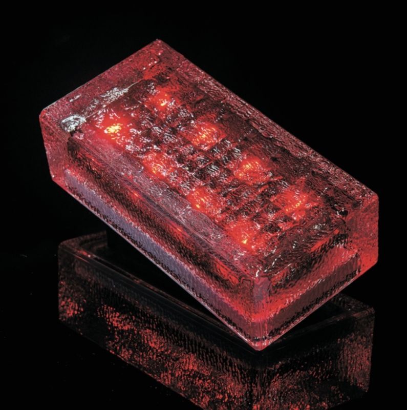 Светодиодная брусчатка на солнечных батареях Aqua Brand, Рубин 198x98x60