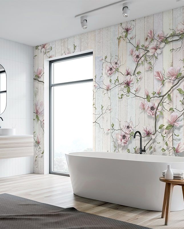 Фреска Графика Цветочный принт. Ветви. Лофт. ag0235