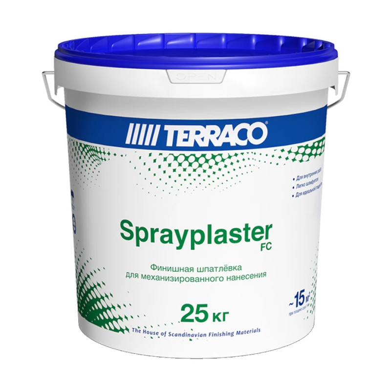 Шпаклевка финишная Terraco Sprayplaster (ведро) 25 кг